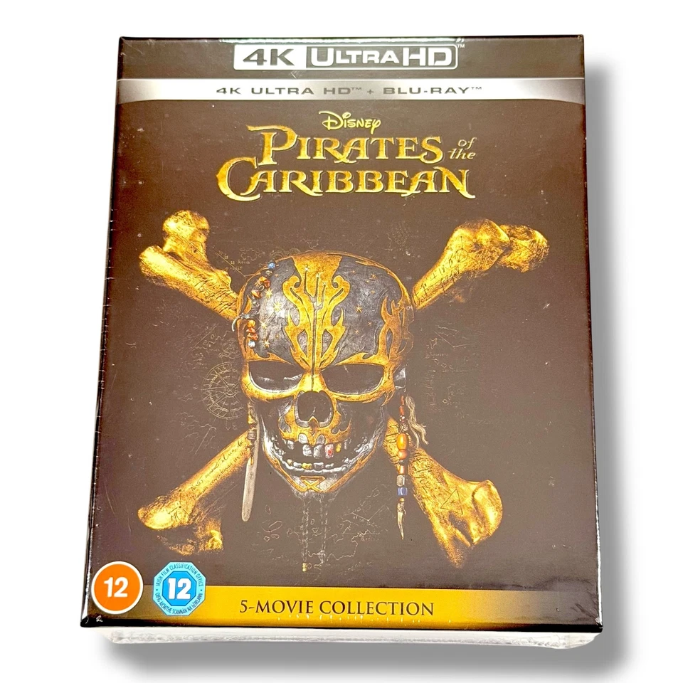 Pirates of the Caribbean: 5-Movie Collection 4K UltraHD + Blu-ray, New + Sealed - Image 2 of 4