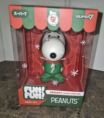Super7 Fun! Fun! Holiday Peanuts 75 Years Snoopy Candy Cane PJs Vinyl Figure