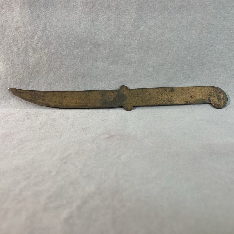 Antique Letter Opener Copper Curved Dagger Greetings from John Huetteman JR