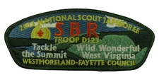 2013 Jamboree Westmoreland - Fayette Council PA TROOP D123 JSP GRN Bdr (VT1932)