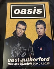 OASIS LIVE 25 POSTER 9/1/2025 METLIFE STADIUM EAST RUTHERFORD NJ IN HAND