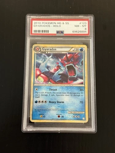2010 POKEMON HEARTGOLD & SOULSILVER 123 GYARADOS-HOLO PSA 8