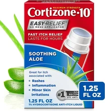 Cortizone-10 Anti-Itch Liquid 1.25 oz – Easy Relief Applicator, Fast Itch Relief