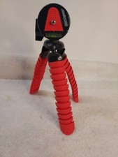 Decogear Flexible Mini Tripod Red Black w Bubble Level