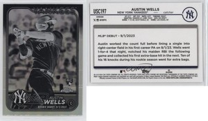 2024 Topps Chrome Update Debut Negative Refractor Austin Wells #USC197 Rookie RC