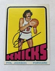 Phil Jackson Signed Autographed 1972 NBA Topps #32