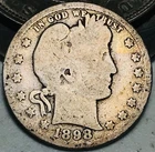 1898 O Barber Quarter 25C Liberty Head Ungraded 90% Silver US Coin CC28479