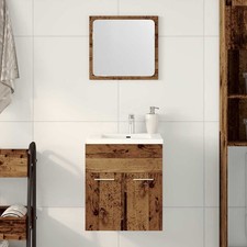 vidaXL Set Mobili da Bagno 2 pz Legno Antico in Legno Multistrato