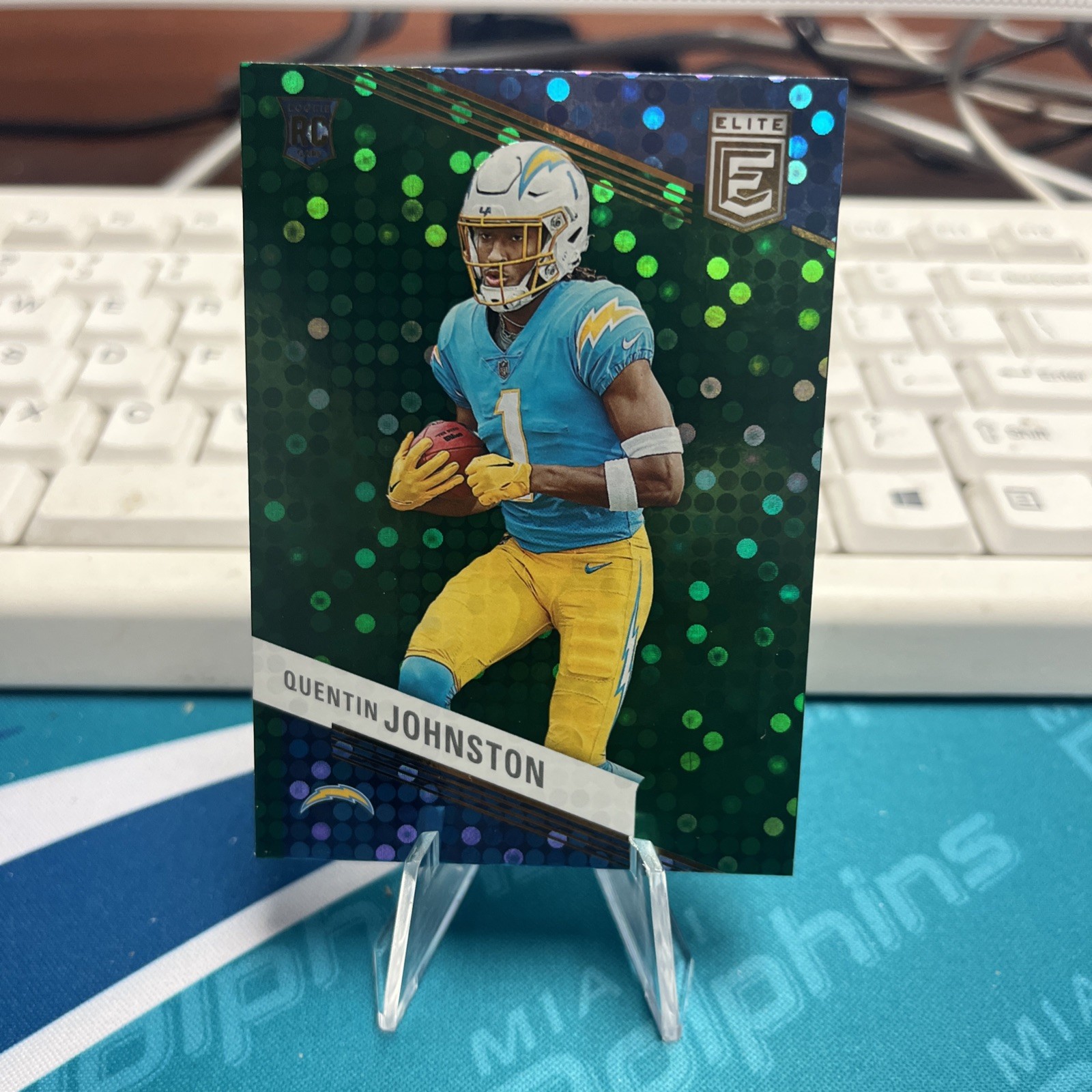 2023 Panini Donruss Elite - Rookies Quentin Johnston #176 Green Disco (RC)