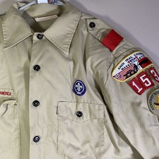 Boy Scouts of America Shirt BSA Men's Adult Shirt Large Knox Trail MA. Troup 153