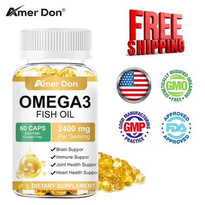 Ultra Pure Omega 3 Fish Oil 2400mg High Potentcy ,Joint support Relief 60 Pills