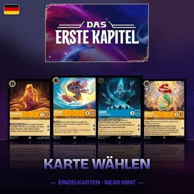 Disney Lorcana Karten Das erste Kapitel Set 1 Einzelkarten Auswahl Deutsch NM