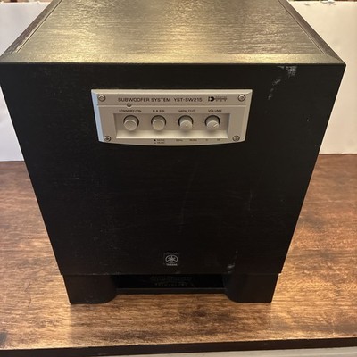 Yamaha Subwoofer YST-SW215 Powered Black Wood Grain 95 Watts