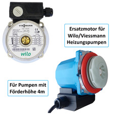 Pumpenkopf Ersatz Motor Wilo / Viessmann Heizungspumpe Umwälzpumpe Förderhöhe 4m
