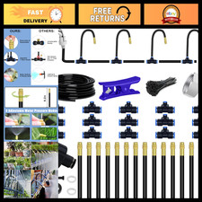 49.21Ft Drip Irrigation Kit, 360  Adjustable Garden Watering System, Efficient I