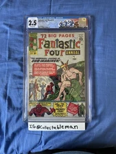 Fantastic Four Annual 1 CGC 2.5 Origin Of Sub-Mariner 1st Lady Dorma & Krang