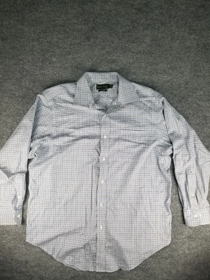 Camisa Lauren Ralph Lauren Lrl Negra Azul A Cuadros Rendimiento Elastizada 17 32/33 Foto 3 de 4