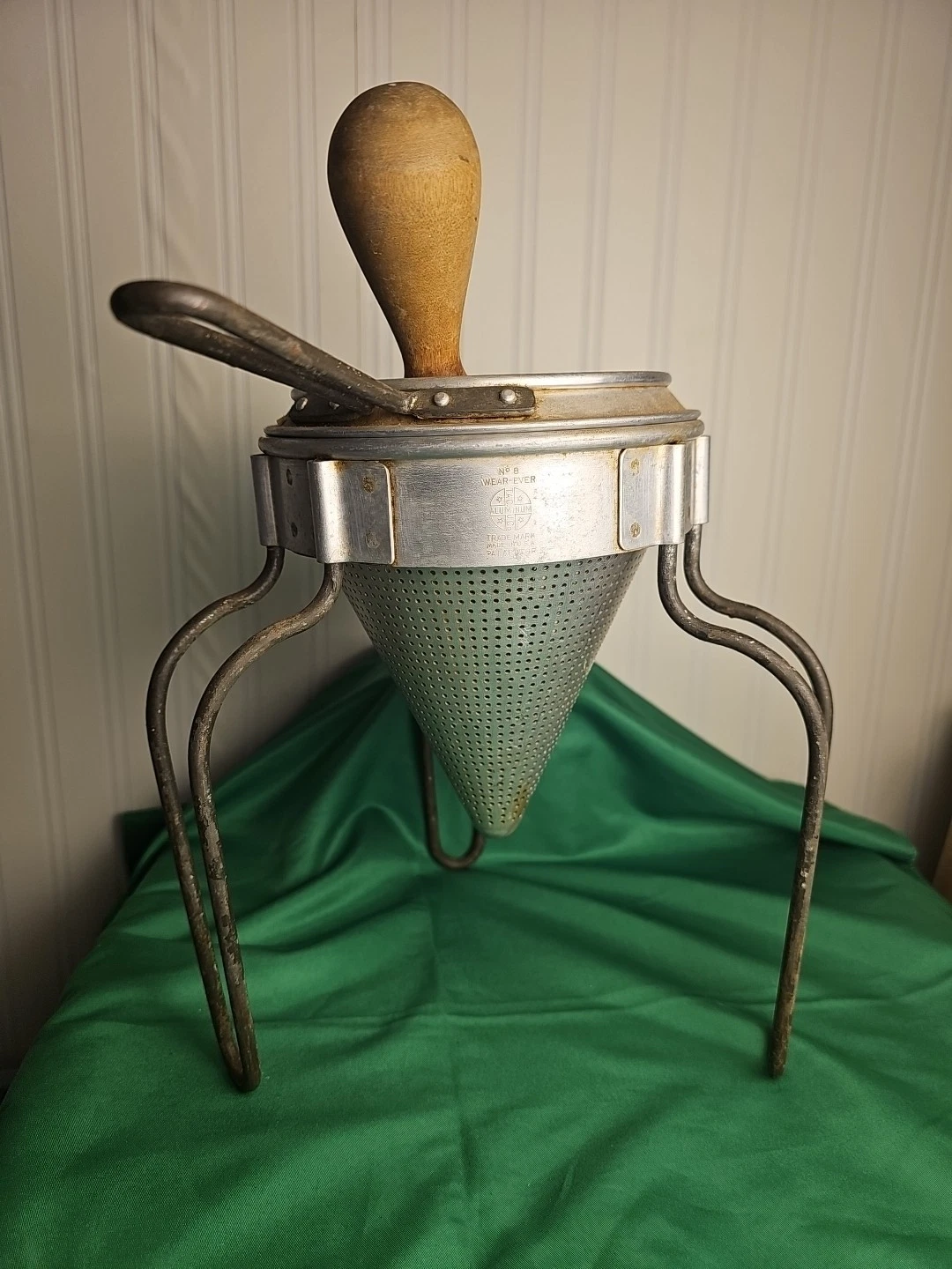 Vintage Wear-Ever No. 8 Canning Colander Ricer Strainer Set