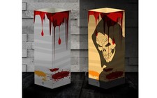 Halloween Party Deco LED Paper Table Lamp Skull Witch Ghost Light USB Lantern