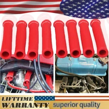 8 2500° Spark Plug Boot Protector Spark Plug Heat Sleeve Wire Covers Header Boot