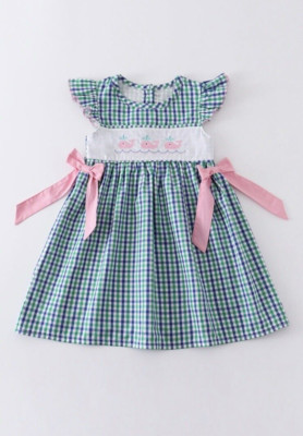 Summer Dress With Bows, Embroidered Whales, Birthday  Dress Pickles Picks Plus