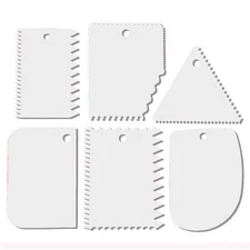 Cake Scraper Cake Smoother Scraper Set Dough Scraper Icing Scraper Polisher T...