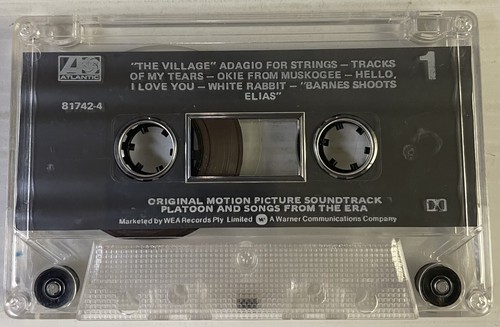 Platoon Movie Soundtrack Music Cassette Tape 81742-4 Atlantic Records 1986 - Picture 23 of 24