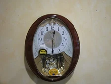 Rhythm Small World Musical Clock 4MJ899 Joyful Snowflake tested working rare