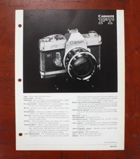 CANON FT-QL DEALER NOTEBOOK PAGES, 4 PAGES, 0473D4/181203