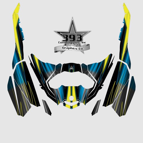 Calcomanía Can-Am Maverick X3 DS RS Envoltura Gráfica Pegatina Insertos inferiores R Crawler Azul - Imagen 6 de 6