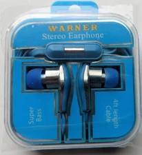 Warner Stereo Earphone Blue