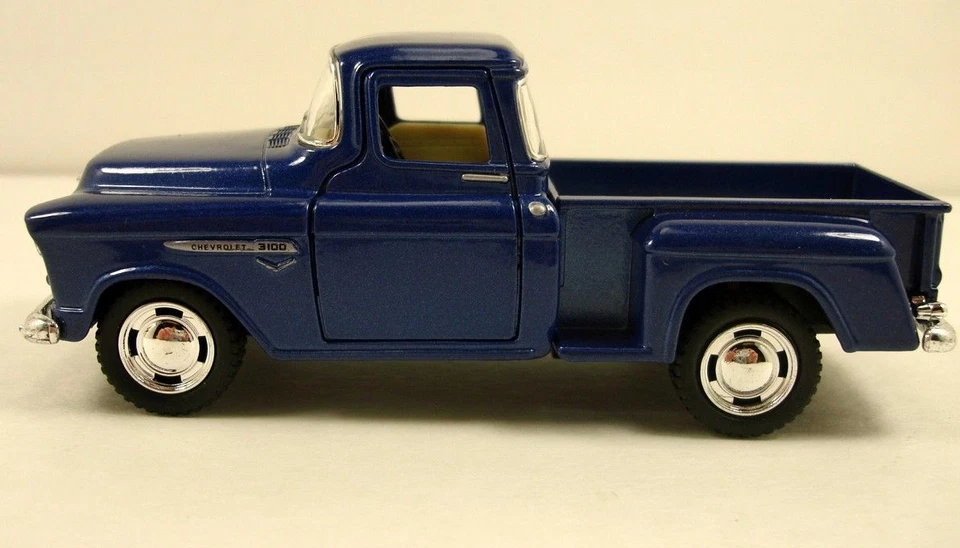 Chevy Stepside 3100 1955 5" camioneta pick up 1:32 diecast pequeña camioneta azul juguete Foto 3 de 4