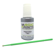 Lackstift speziell für Felgen, Felgensilber " fein " mit 20ml + Lacktupfer
