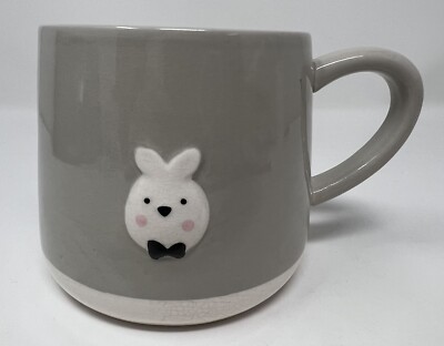 Wooly Heads Bunny Rabbit Mug Cup Tea Coffee Magenta Easter Gift CRAZING - READ