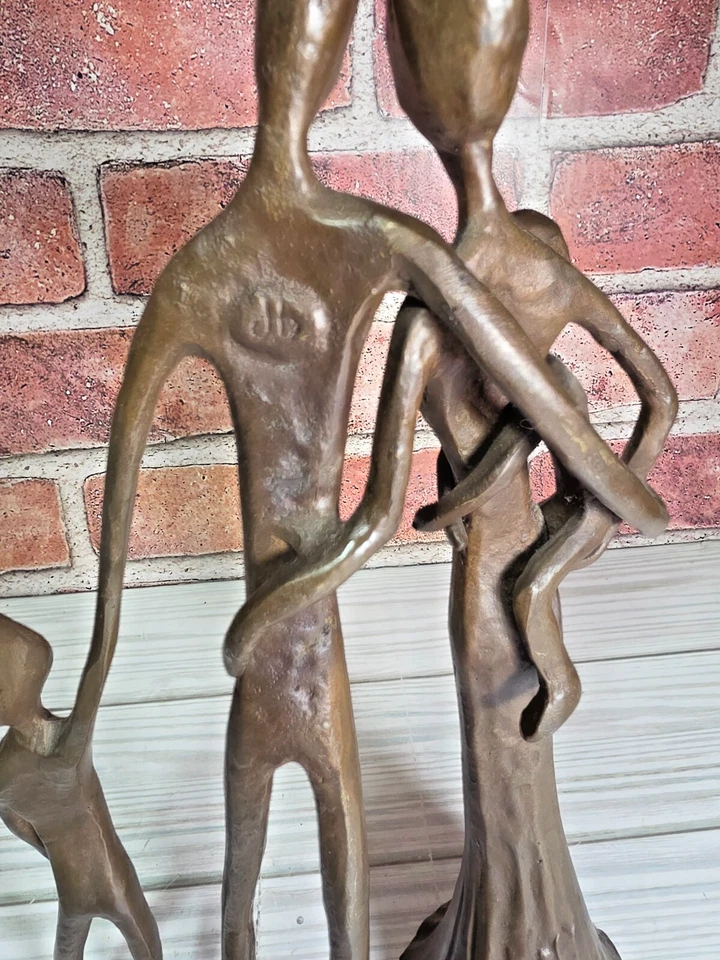 Бронзовая отделочная полка декор песок литой металл художественная скульптура семья из четырех человек - Изображение 4 из 4