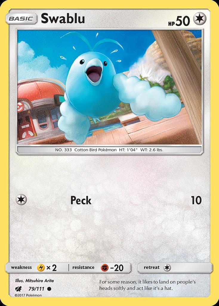 Pokemon Swablu (79/124) Crimson Invasion NM