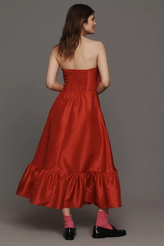 Maxi Vestido Anthropologie Hutch Sin Tirantes Corazón 22W TALLA EXTRA - Imagen 4 de 6