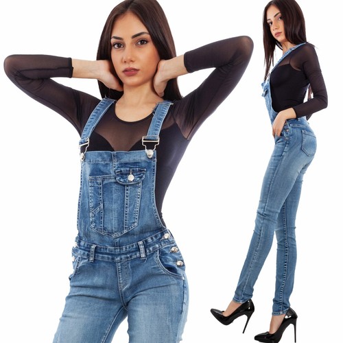 Peto Vaqueros Mujer Total Mono Completo Mono Pantalones Toocool XM-987 |  eBay