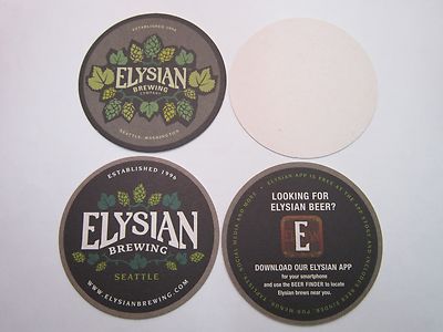 4 Bieruntersetzer ~ ELYSIAN Brewing Co ~ Seattle, WASHINGTON ~ Gegründet 1996
