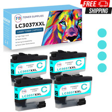 4 pk Cyan Ink Cartridge for Brother LC3037 LC-3037XXL for MFC-J5845DW MFC-J5945D
