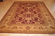 ON SALE FINE  8' x10' foot MAHAL design handmade natural dye red, gold