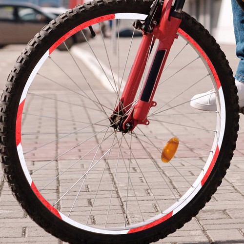 4 Pack Sicherheit Scheinwerfer Fahrrad Aufkleber Fahrrad-Sicherheitsaufkleber - Bild 9 von 12