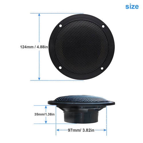 Ricevitore stereo marino Bluetooth impermeabile con altoparlanti rotondi 4" 120 W - Foto 9 di 12