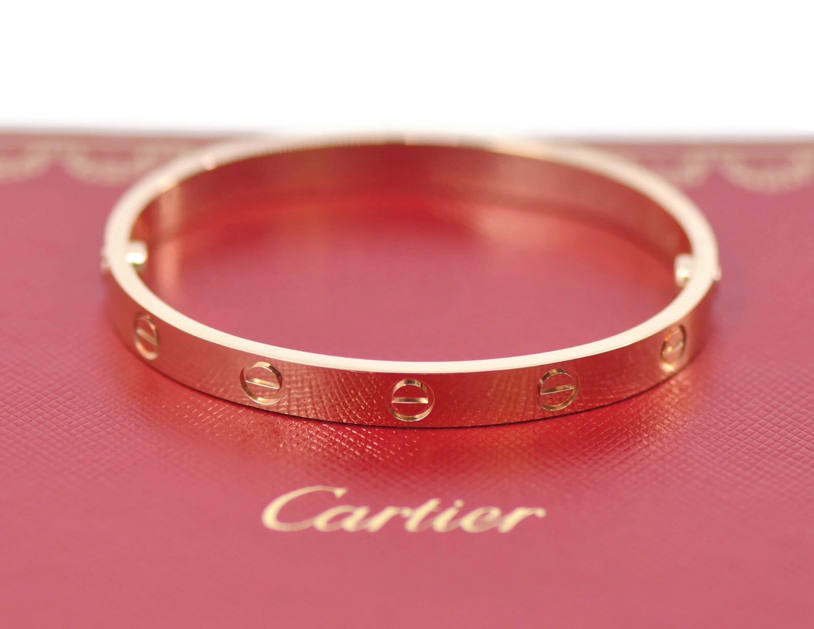Cartier 18K Rose Gold Love Bracelet Size 16