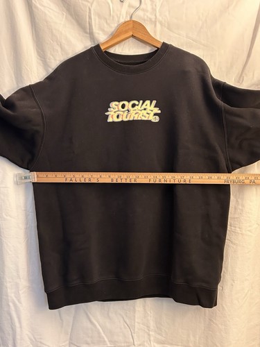 Abercrombie & Fitch Social Tourist Black Graphic Melting Logo Sweatshirt Women M - Bild 6 von 6