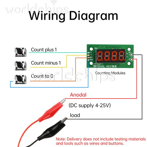 DC4-40V 0-9999 Electronic Digital Counter Module With Power Cut Memory Function - Picture 4 of 17