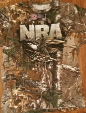 New REALTREE EAGLE WARPATH CAMO CAMOFLAUGE T SHIRT OFFICIALLY LICENSED NRA SHIRT