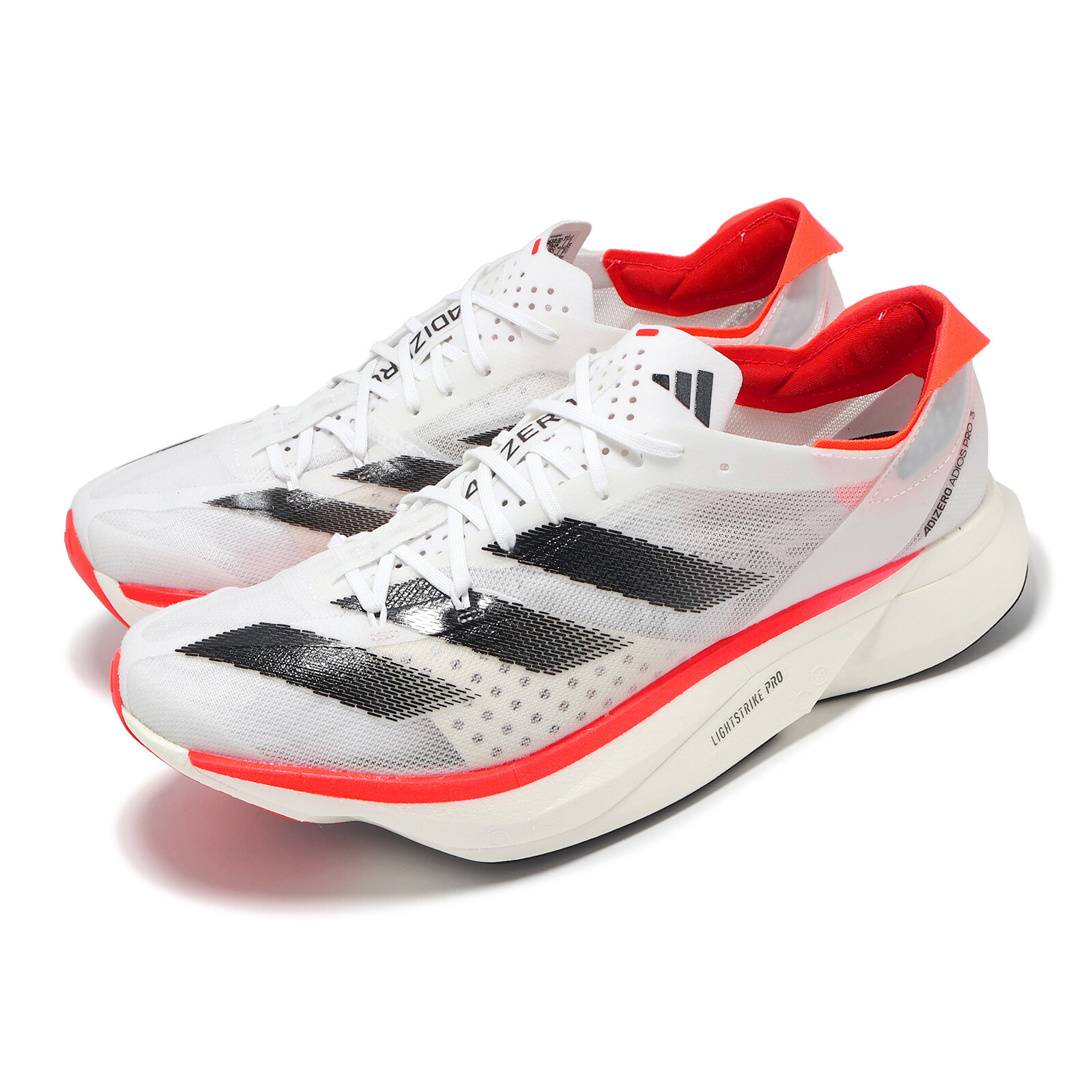 мужские кроссовки adidas Adizero Adios Pro 3 M White Black Solar Red IE1053