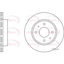 Apec Front Brake Disc DSK143 - OE High Quality Precision Engineered Part