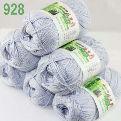 Sale 6SkeinsX50gr Bamboo Cotton Baby Blankets Hand Knitting Crochet Yarn 28
